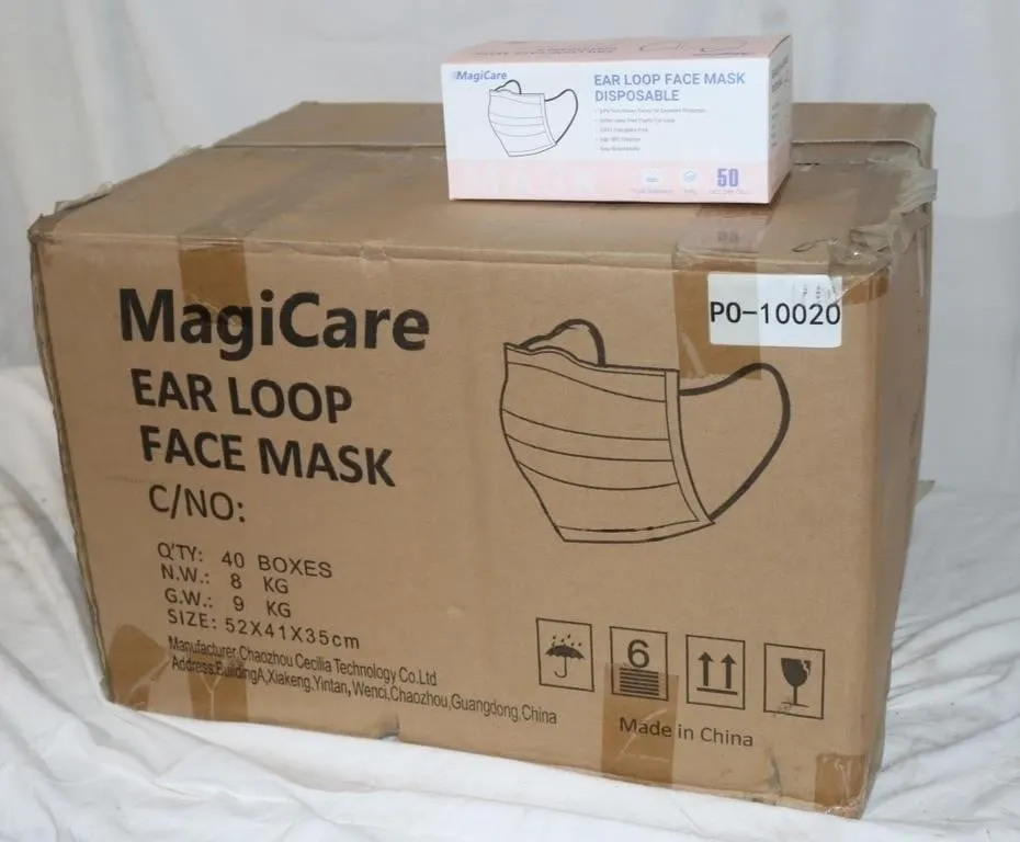 Full Case MagiCare Disposable Face Masks Bulk Case