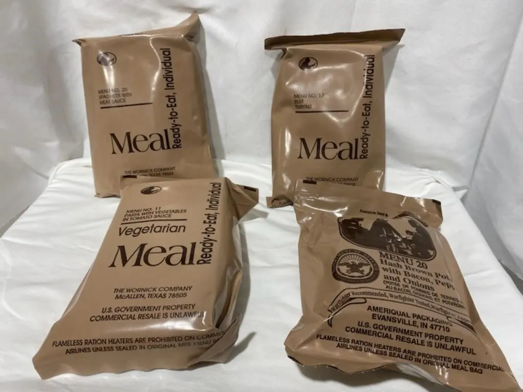 4 MRE Military Meals: