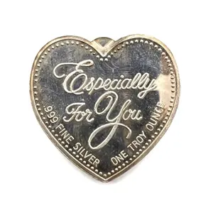 One Troy Ounce .999 Fine Silver Heart ‘Especially