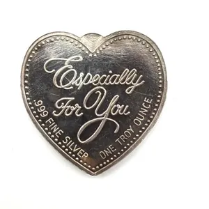 One Troy Ounce .999 Fine Silver Heart ‘Especially