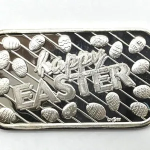 One Troy Ounce .999+ Fine Silver Bar ‘Happy