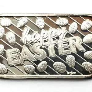 One Troy Ounce .999+ Fine Silver Bar ‘Happy