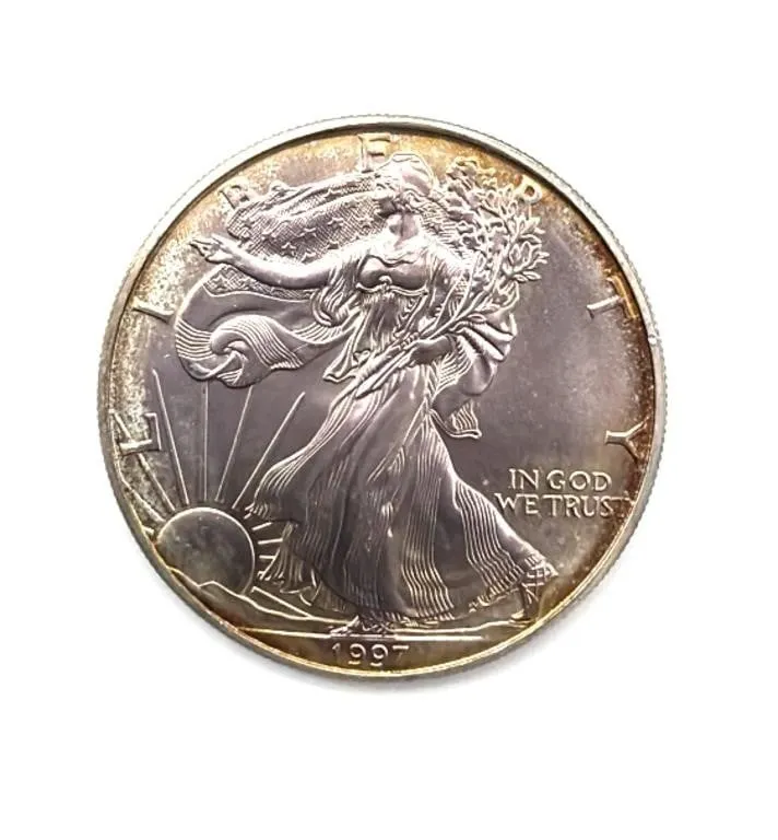 Toned One Ounce Fine Silver 1997 Silver American