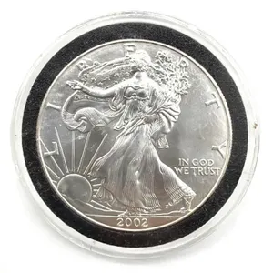 One Ounce Fine Silver 2002 Silver American Eagle