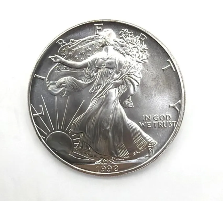 One Ounce Fine Silver 1992 Silver American Eagle