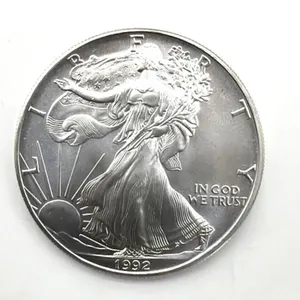 One Ounce Fine Silver 1992 Silver American Eagle