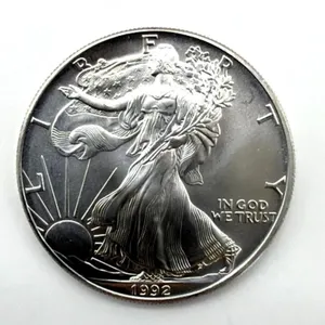 One Ounce Fine Silver 1992 Silver American Eagle
