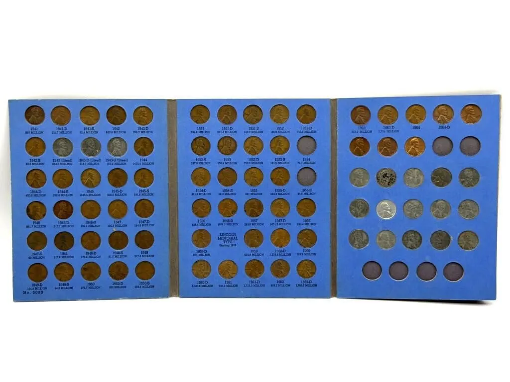 Lincoln Head Cents in Whitman Coin Folders
-
