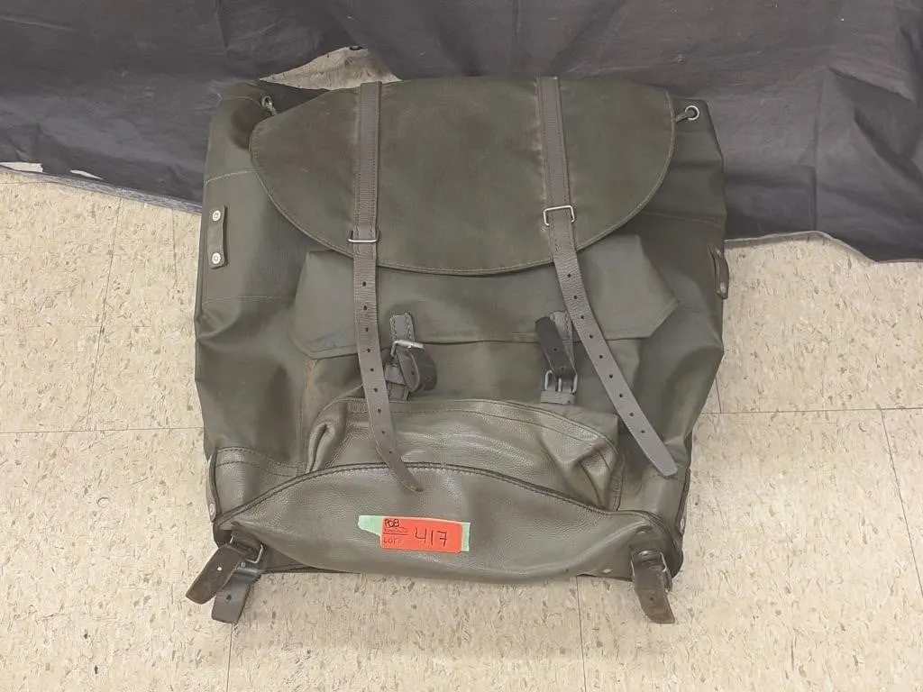 vintage Swiss Military Rubberized Rucksack