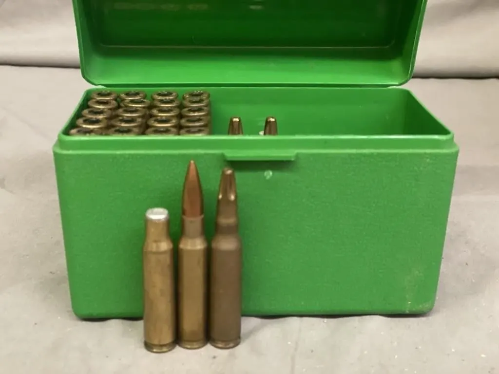 Twenty-seven mixed .308 .303 cartridges in