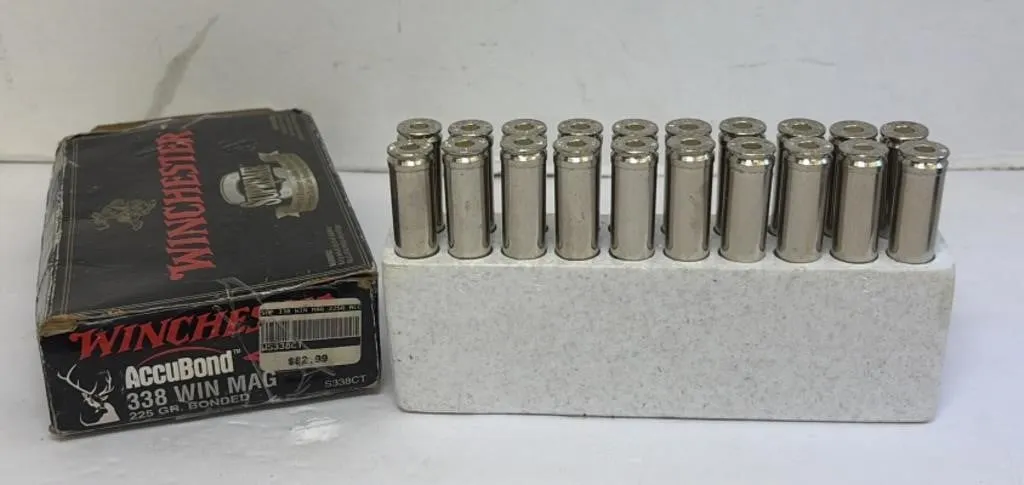 Box of Winchester Mag .338 cal.