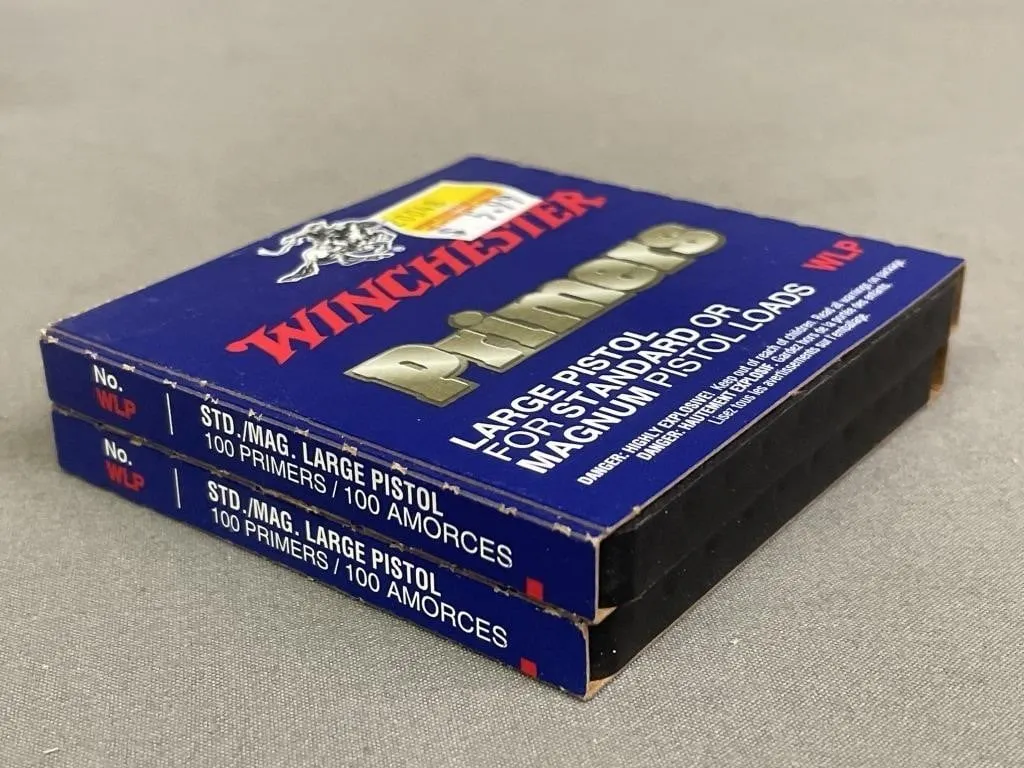 Two 100-packs of Winchester Primers. WLP.