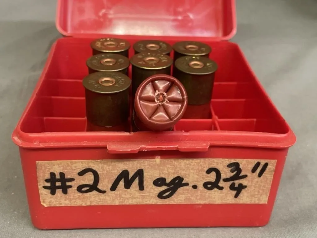 Eight Winchester #2 12 ga. slugs in a Case-Gard