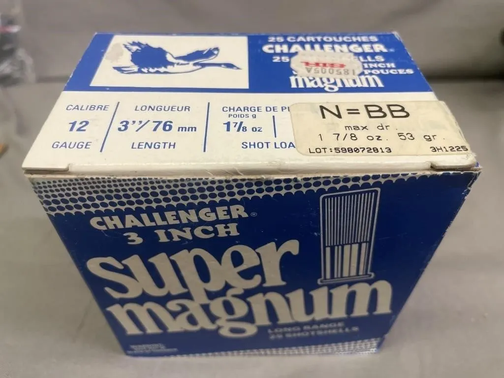 Box of 25 Challenger Super Magnum 3-inch long