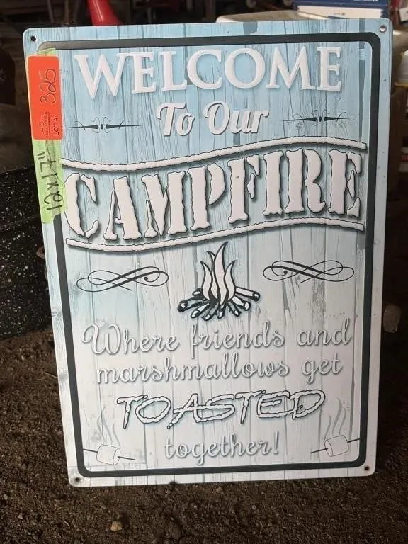 Tin Campfire Sign