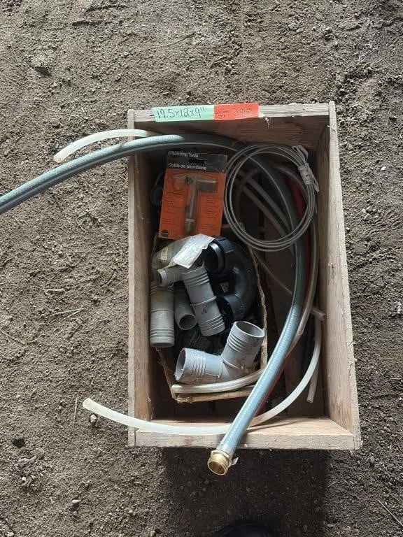 Plumbing in Wooden Box