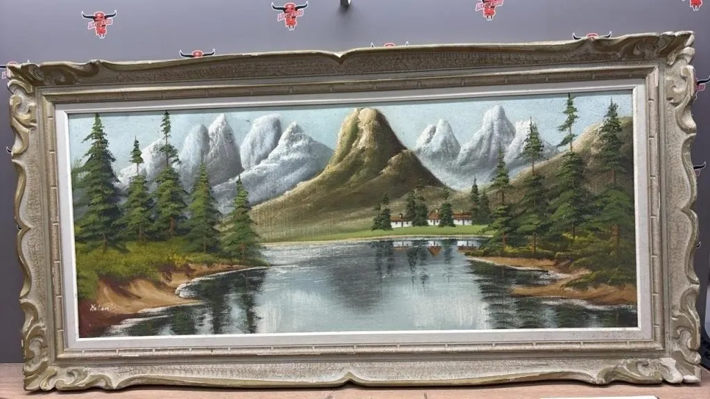 Framed Signed Painting 55.5�W x 28�H. *NO SHIPPING