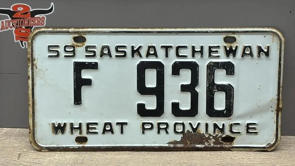1959 Sask. F Plate.
