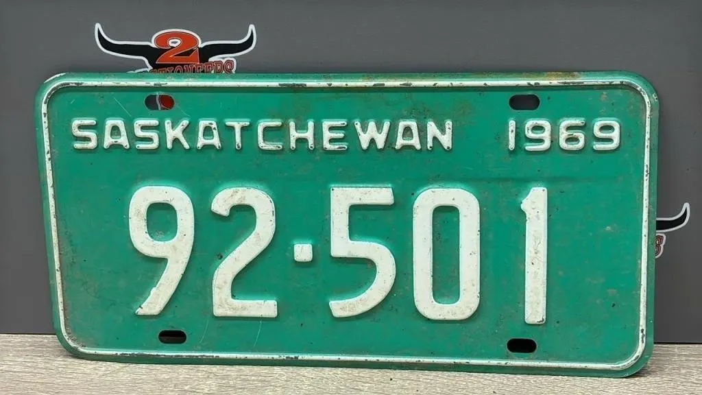 1969 Sask. License Plate.