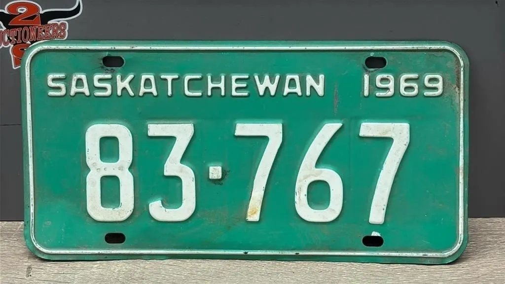 1969 Sask. License Plate.