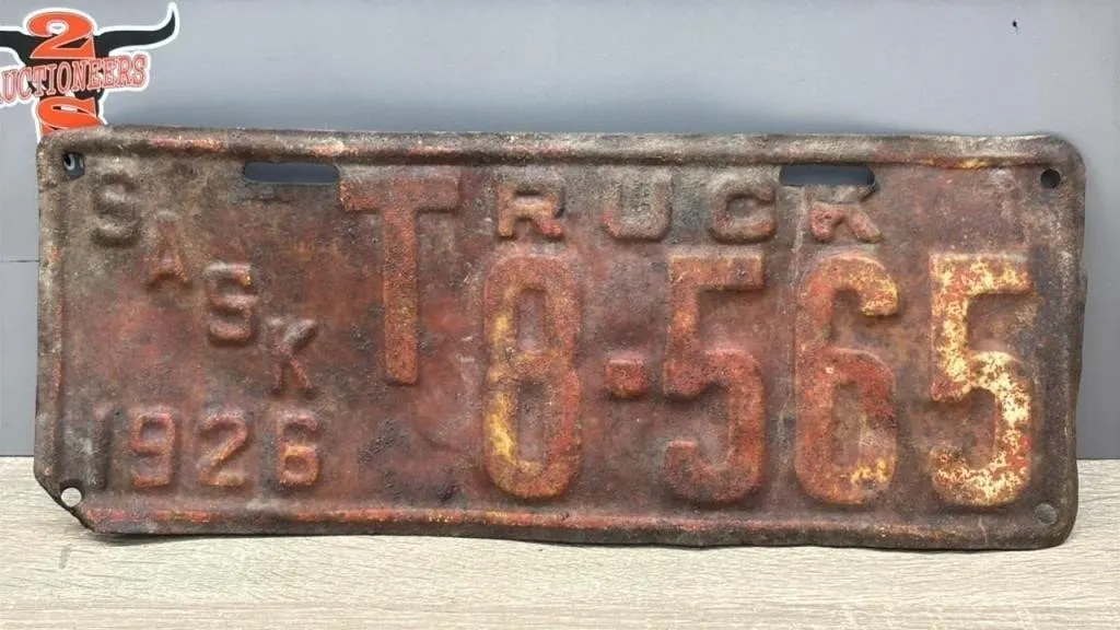 1926 Truck Sask. License Plate.