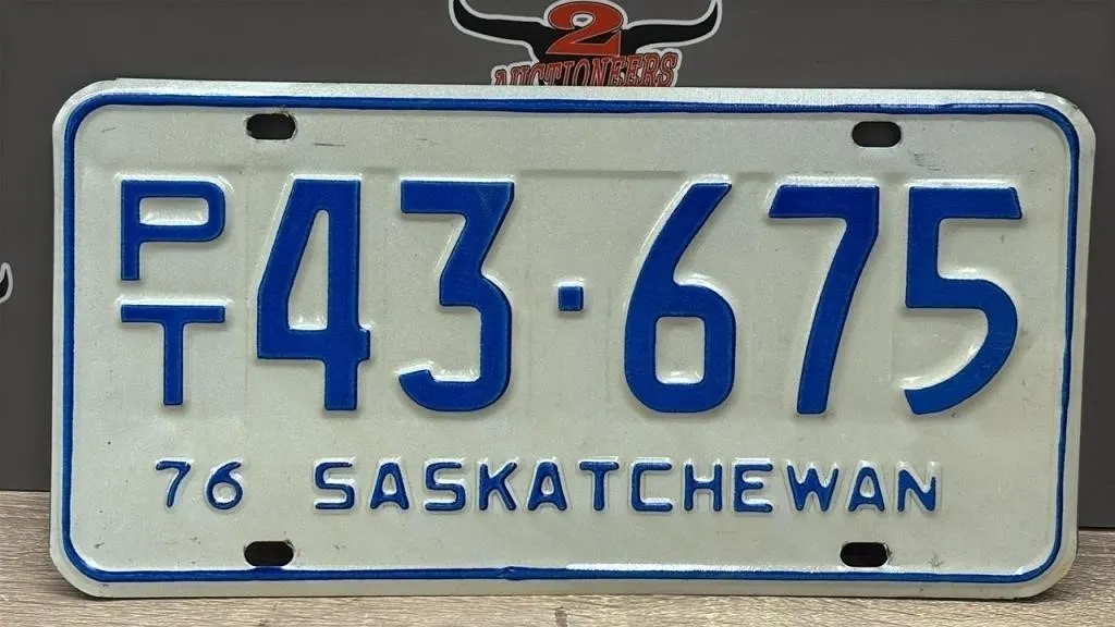 1976 PT Sask. License Plate.