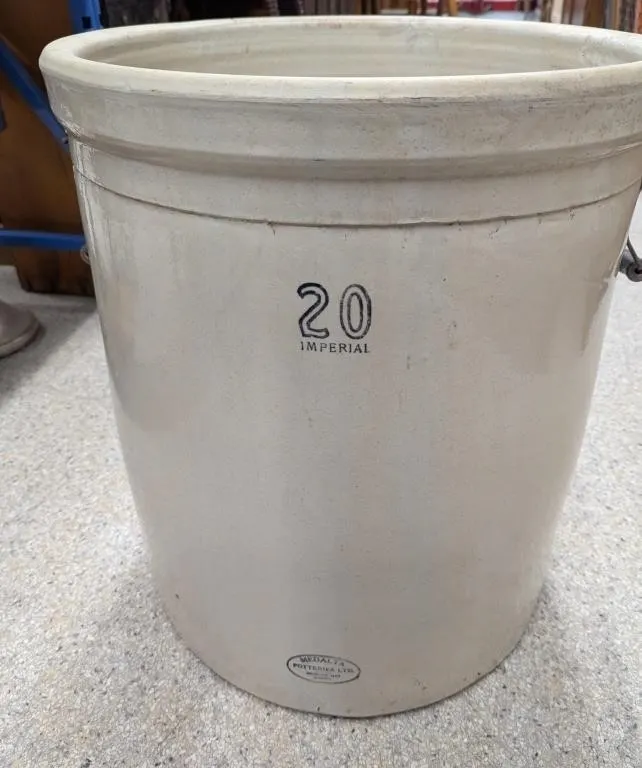 Medalta 20 Imperial Gallon Crock, No Cracks or