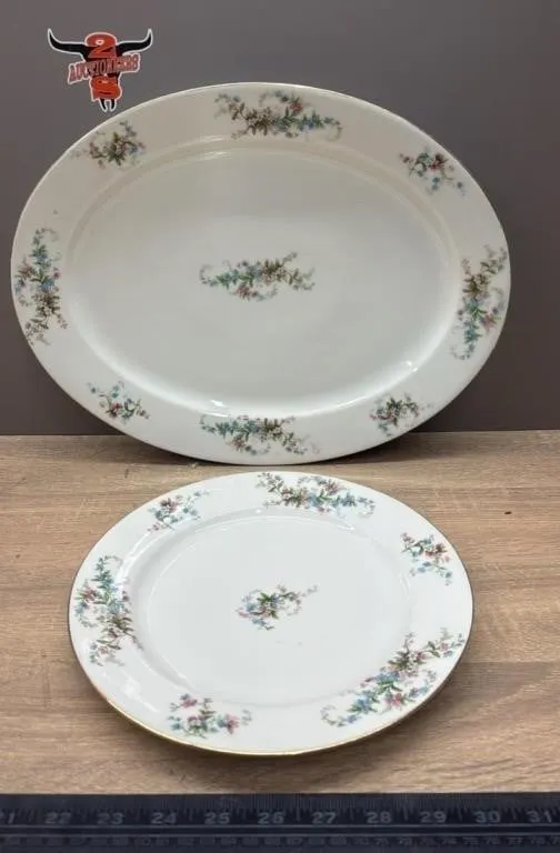 Limoges Serving & Dinner Plate. France.