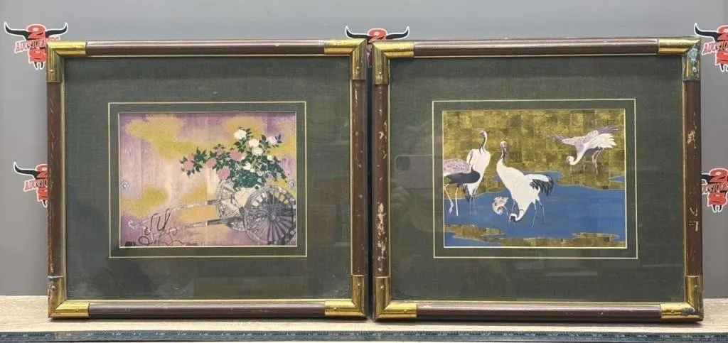 2 Antique Framed Pictures 15�W x 13.5�H.