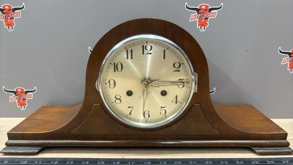20� Wood Mantel Clock. Untested. *NO SHIPPING