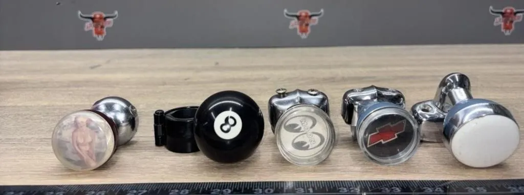 5 Vintage Steering Wheel Spinners.