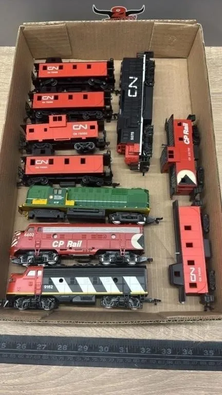 Asst. HO Locomotives & Caboose Cars.