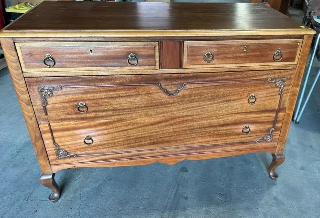 Vintage Dresser. 48"W x 22"D x 34"H. #LY.