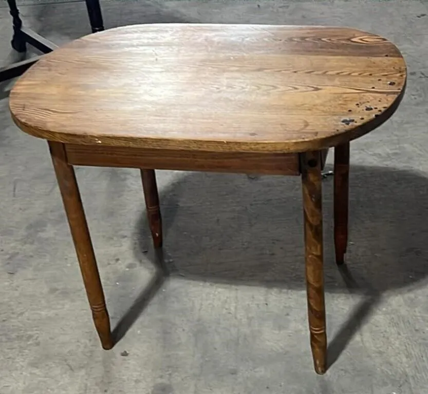 Small Wooden Table. 26"W x 18"D x 19"H. #LY.