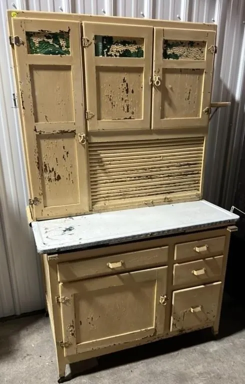 Vintage Hoosier Cupboard. 42"W x 26"D x 69"H.