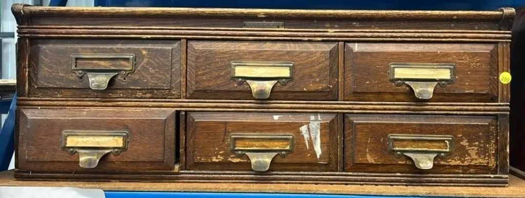 Part of a Stacking Bookcase/6 Clipboard Drawers.