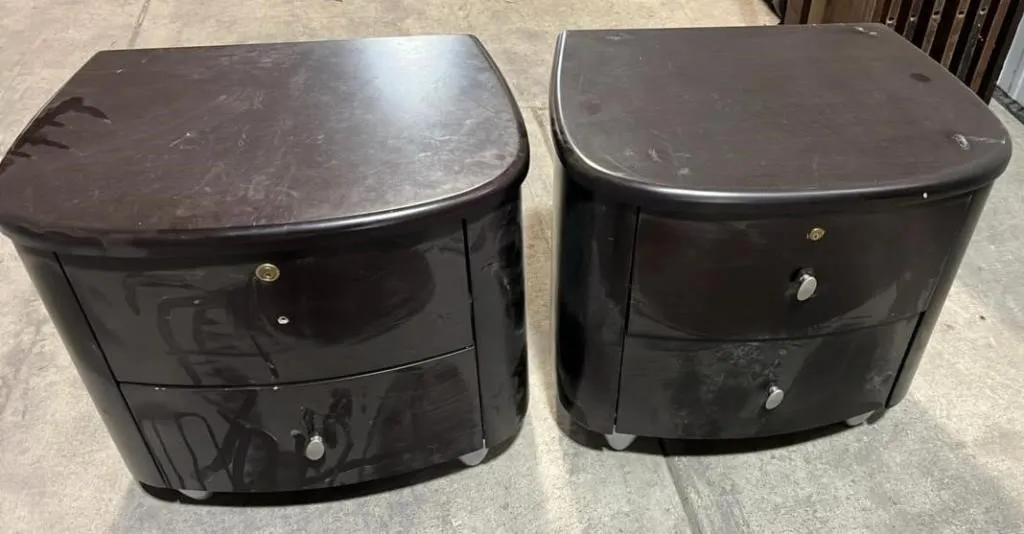 2 Heavy Night Stands. 26"W x 22"D x 20"H. #LY.