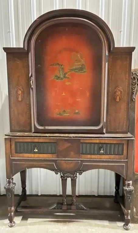 Vintage China Cupboard. 44�W x 19�D x 73�H. *LY