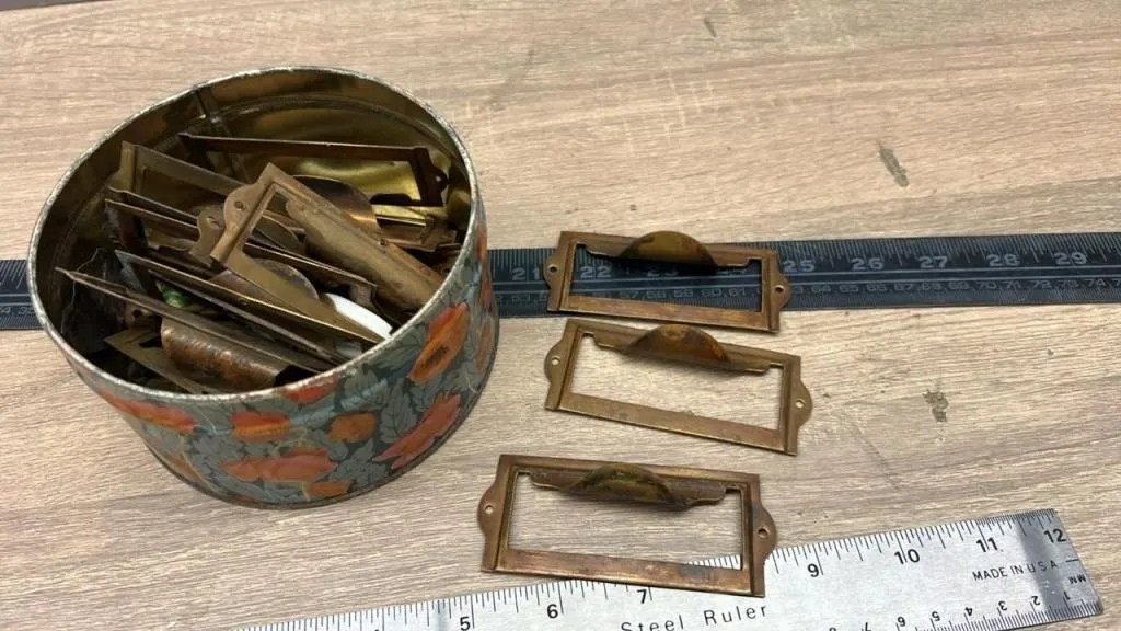 Quantity Brass Filing Cabinet Drawer Pulls