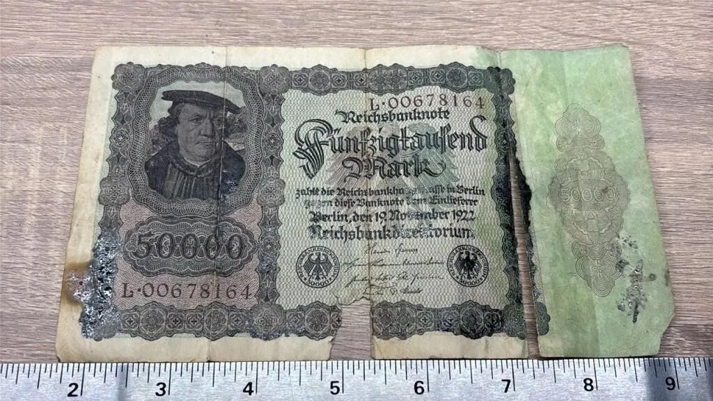 German 50,000 Mark Reichs Banknote Issued Nov