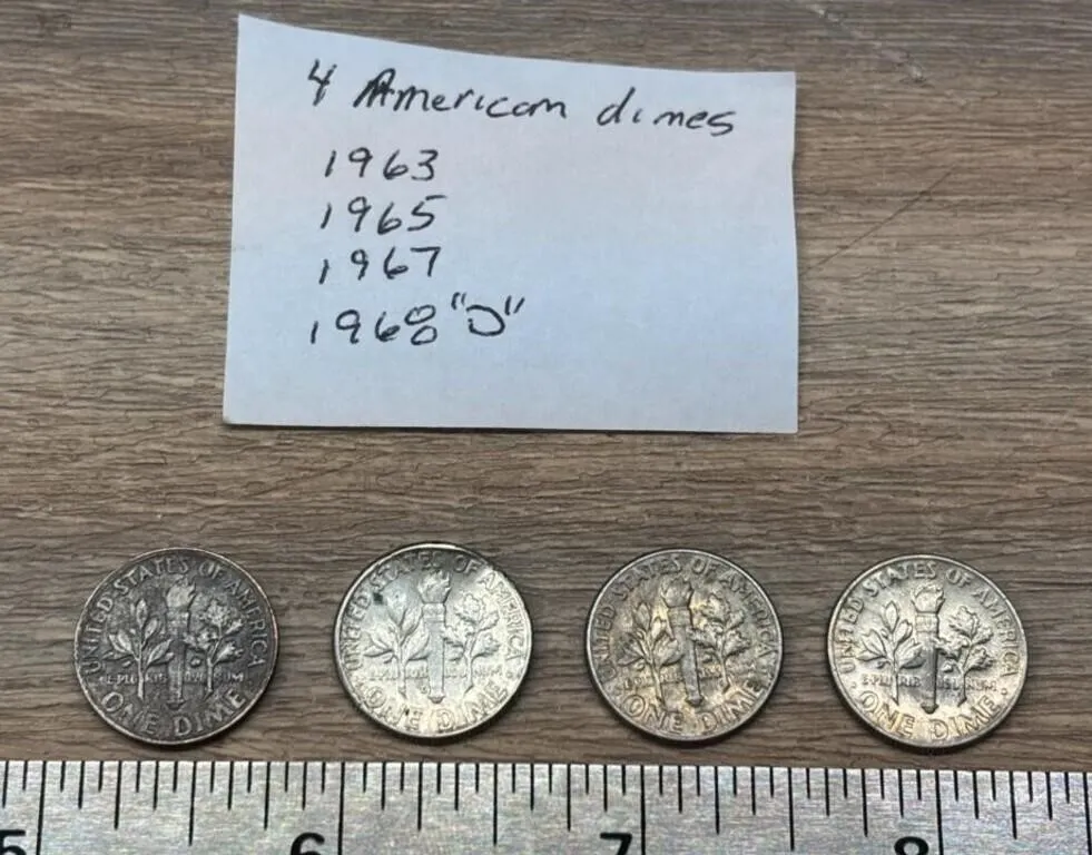 4 American Dimes.