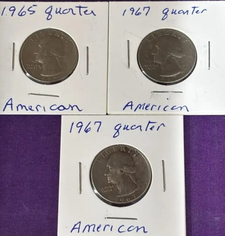 1965 & 1967 Canada Quarters.