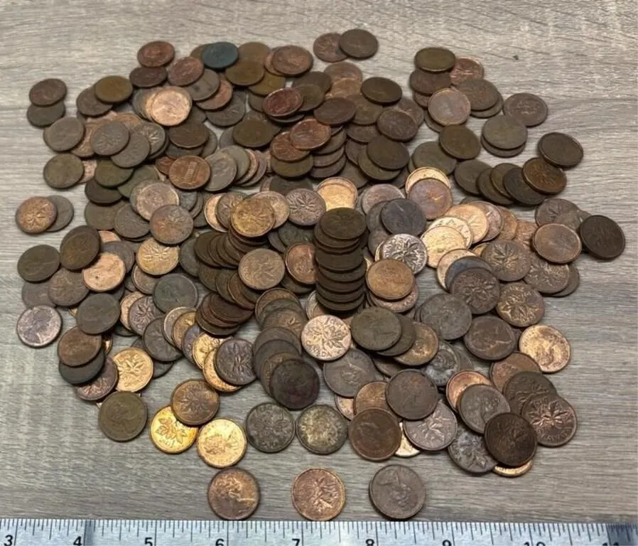 Quantity of Canada/US Pennies.