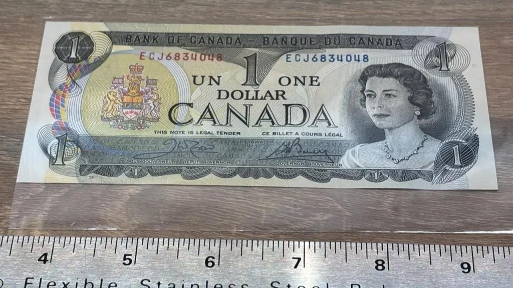 1973 Canada One Dollar Bill.