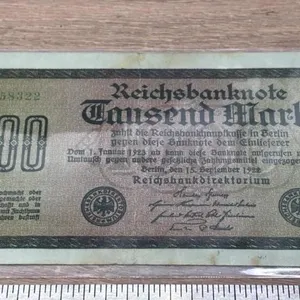 German 1000 Bank Note.