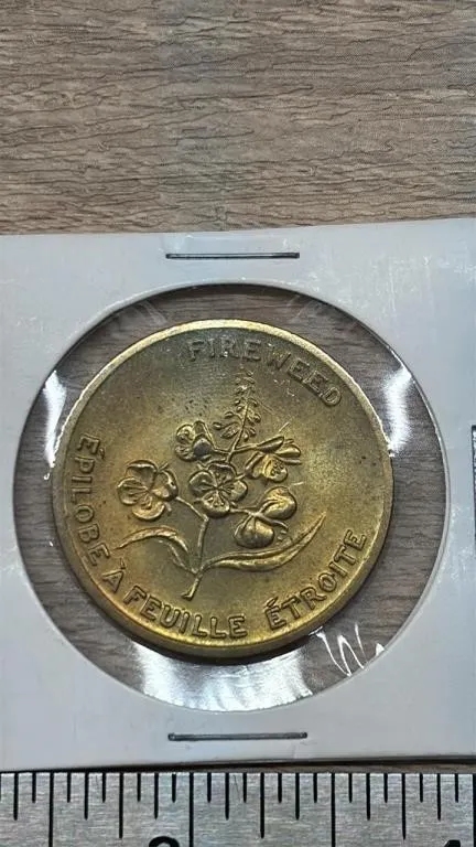 Fire Weed Yukon Territory Coin.