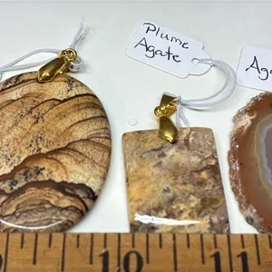 3 Stone Pendants. *SC