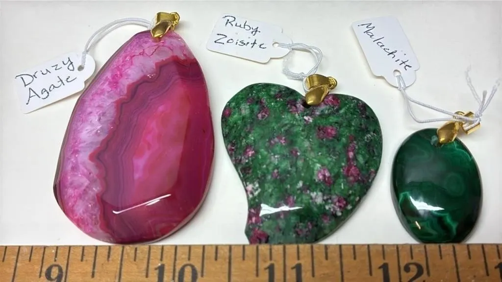 3 Stone Pendants. *SC
