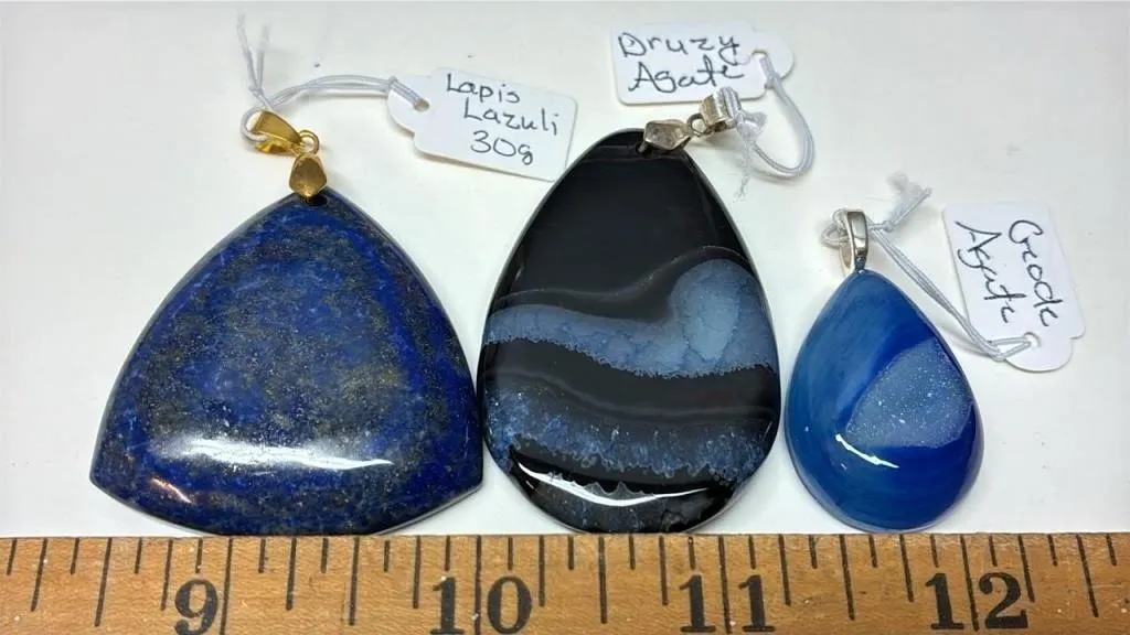 3 Stone Pendants. *SC