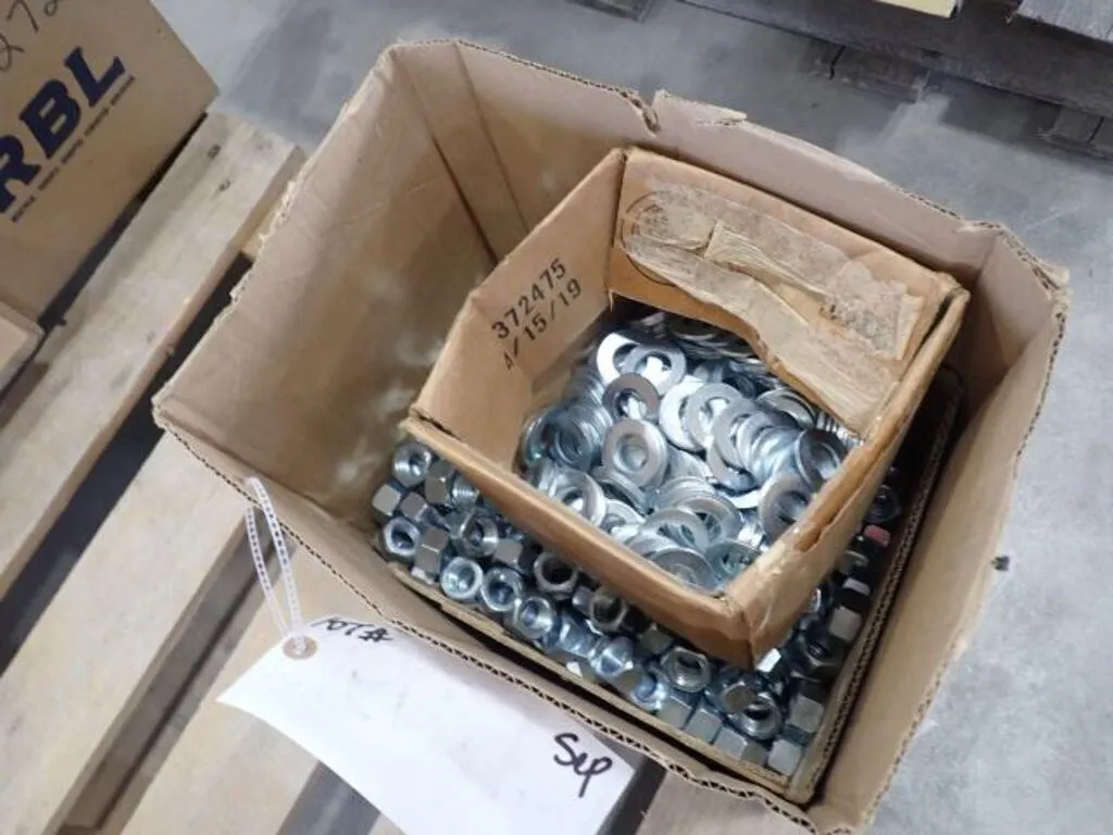 UNUSED Qty Of 1 1/4 In. Hex Head Nuts & Washers
